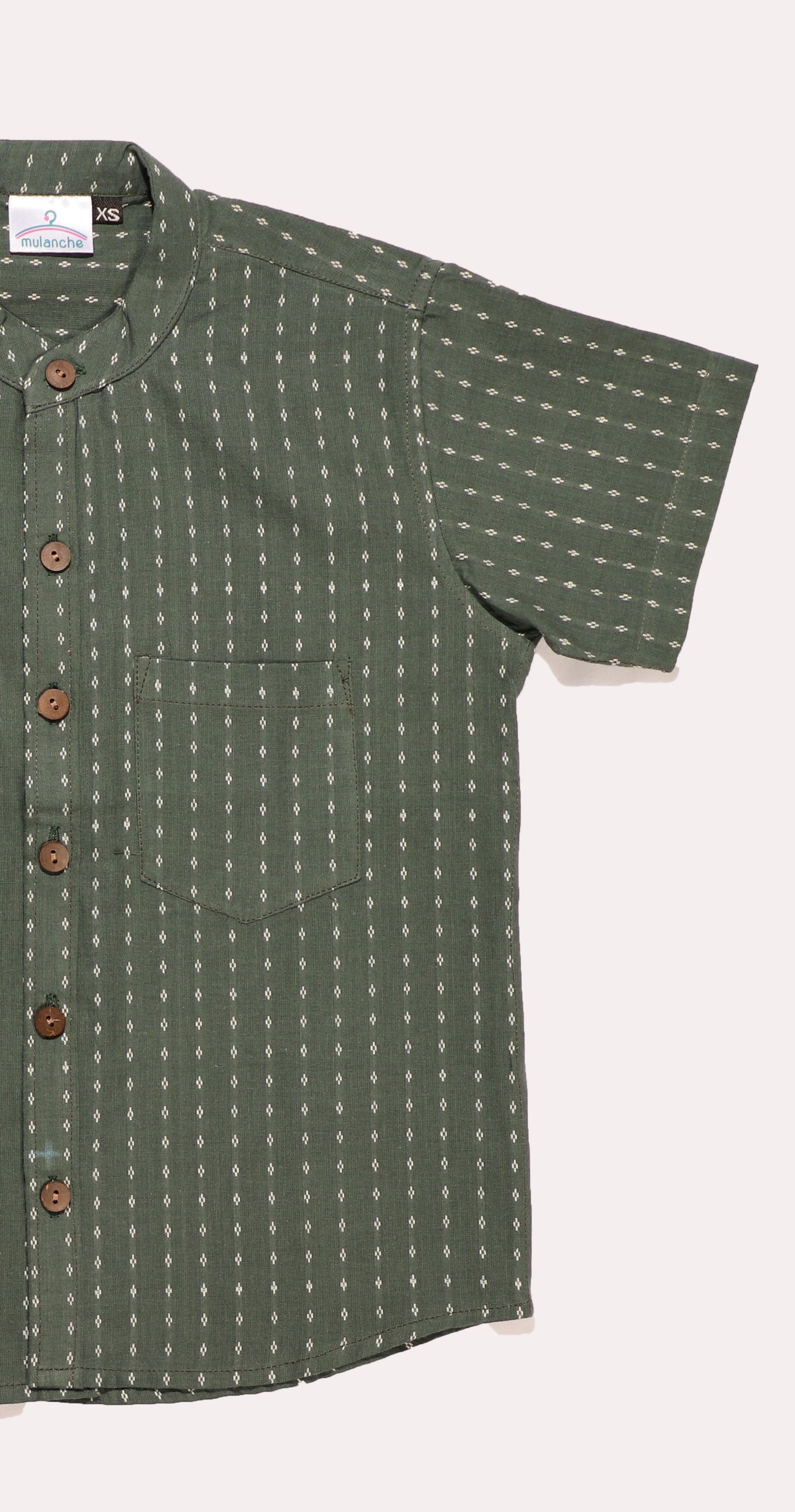 Bottle Green Cotton Shirt
