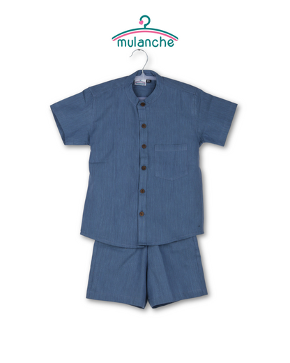 Steel Blue Cotton Co-ord set