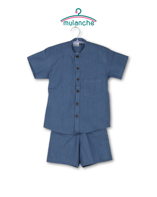 Steel Blue Cotton Co-ord set