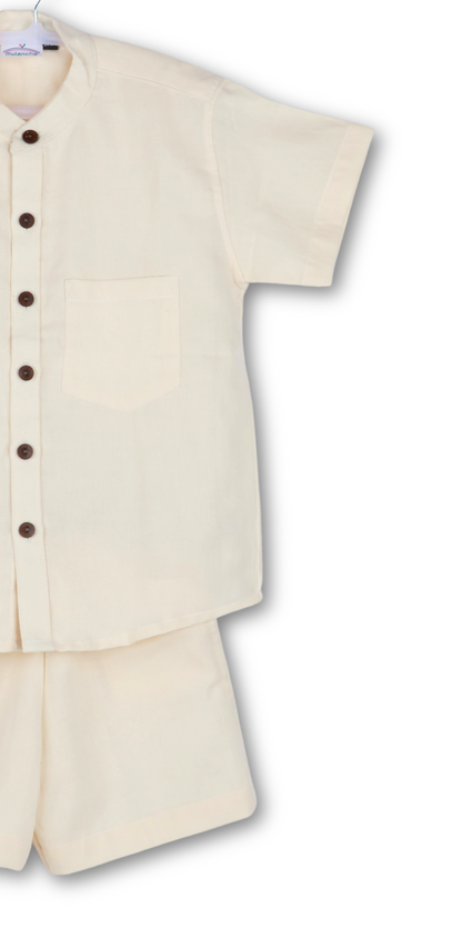 Ivory White Cotton Co-ord set