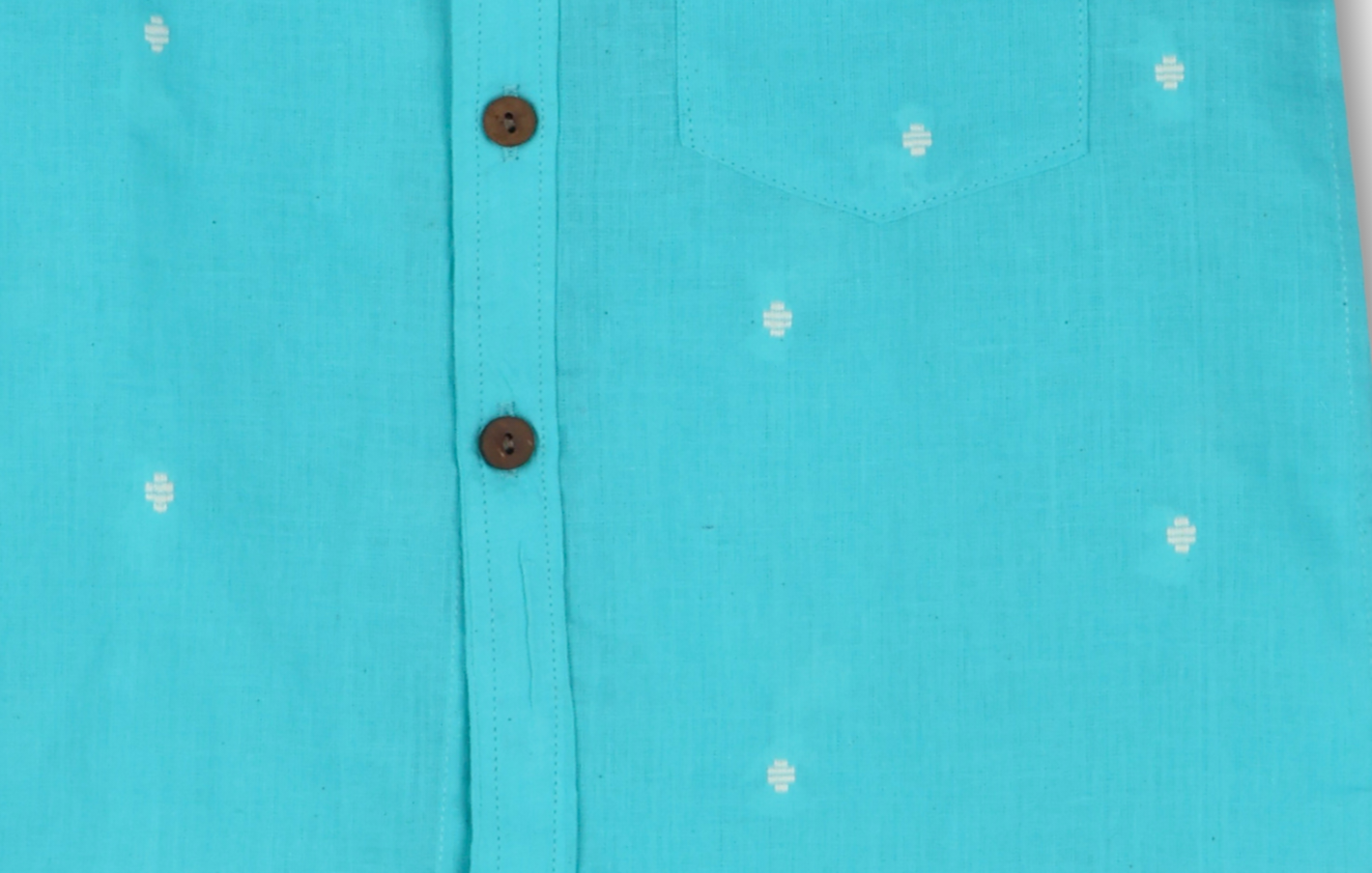 Sky Blue Jamdani Cotton Shirt