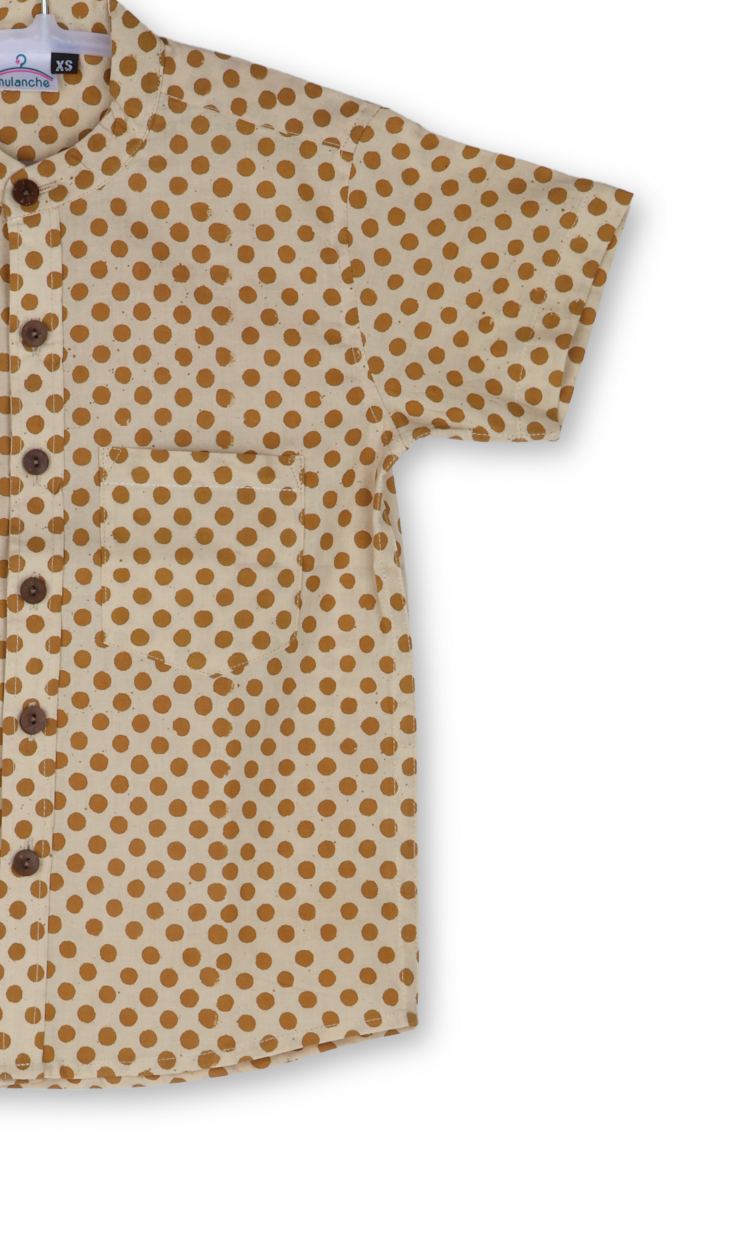 Chocolate Cookie Polka Dot Cotton Shirt