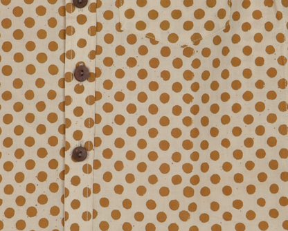 Chocolate Cookie Polka Dot Cotton Shirt